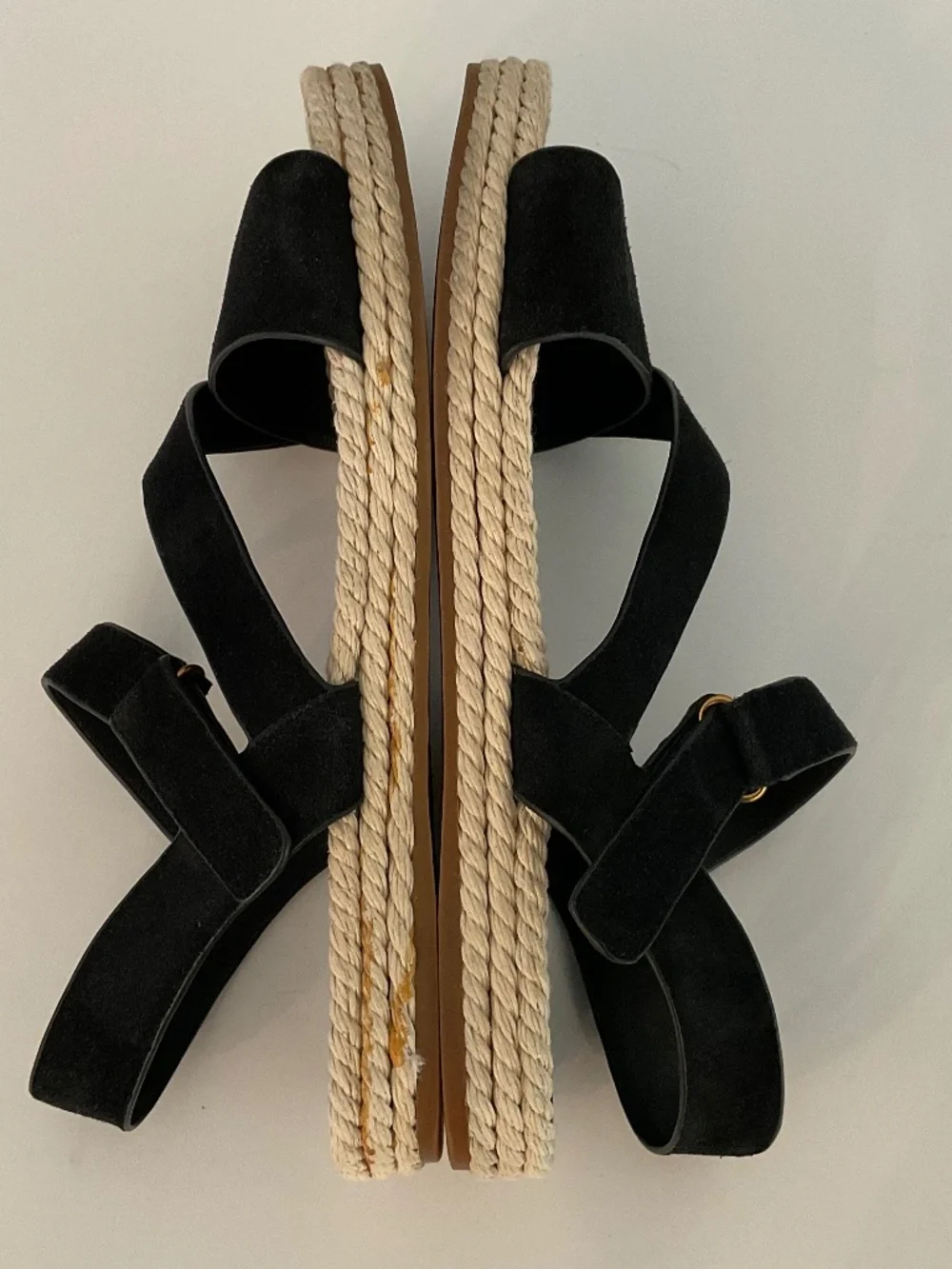VINCE Eliana Women's Espadrille Strappy Sandals in Black Suede Size 9.5